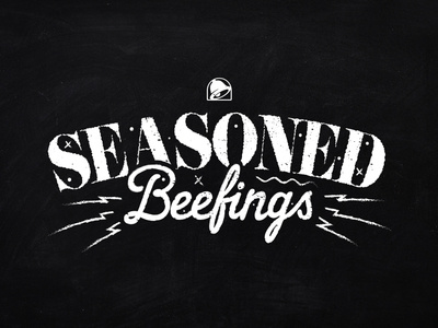 Seasoned Beefings design illustrator lettering typography vector