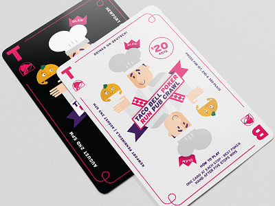 Taco bell Playing Card card character design graphic design illustration illustrator playing card typography
