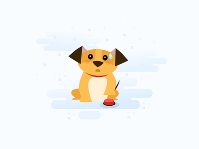 Illustration for BetterDesign_no saved poll yet clean dog empty state icons illustration material design polls simple ui web