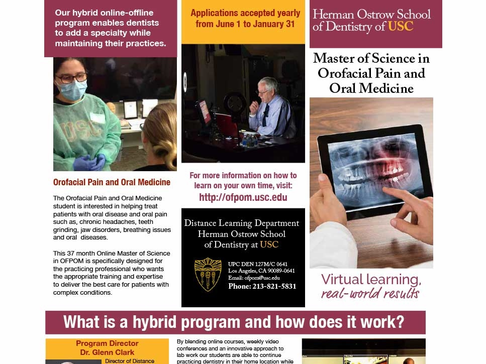 USC Dental School Brochure designs by David LaFontaine on Dribbble