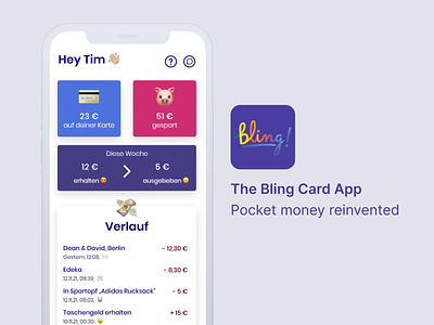 Bling Card App app app design app development finance finance app fintech flutter ios app money