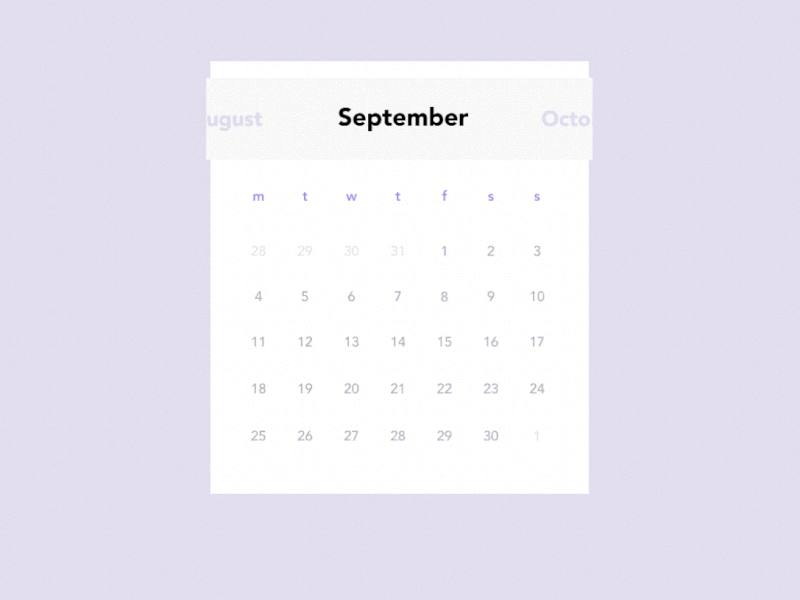 Select Date 080 animation calendar daily ui date motion design select date ui ux