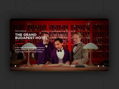 Video Player 056 app design daily ui movie detail movie paused netflix inspired player ui ux video player