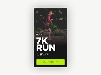 Workout Of The Day 063 app design exercise run ui ux workout workout of the day