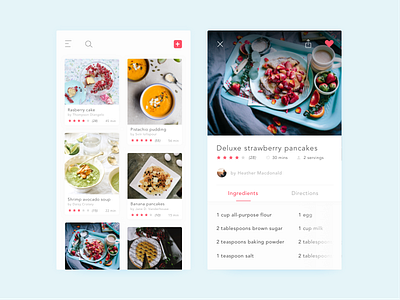 Recipe 040 card design daily ui food food app pancakes recipe ui ux