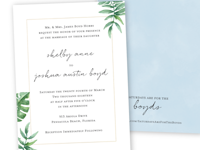 Boyd Wedding Invitation wedding wedding invitation