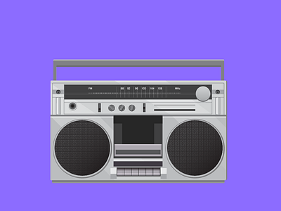 Boombox 70s boombox digital illustration retro toshiba vector