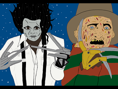 Edward Scissor Hands and Freddy Krueger Completed i.m.mayes