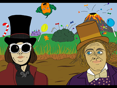Willy Wonka and the Chocolate Factory cartoon childrensbooks childrensmovies digital art handdrawing i.m.mayes illustration movieart mr thinkalot willywonkaandthechocolatefactory
