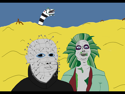 Pin ahead and Beetlejuice beetle juice cartoon handdrawing hellraiser i.m.mayes illustration movieart mr thinkalot