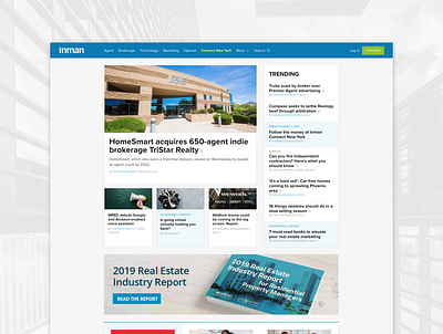 Inman News responsive website uxdesign visual design