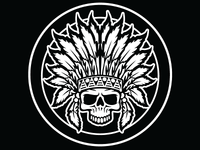 Chiefs - Black & White design illustration logo vector