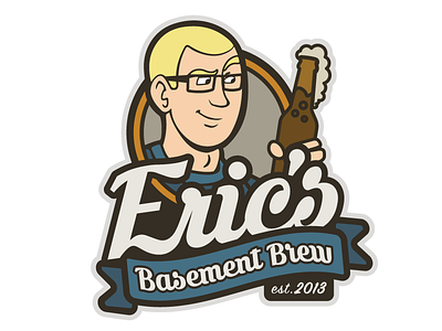 Eric's Basement Brew branding design illustration logo vector