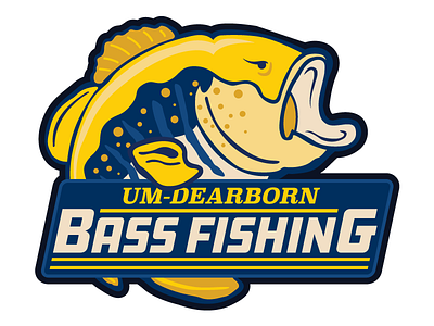 UDM Bass Fishing design illustration logo vector