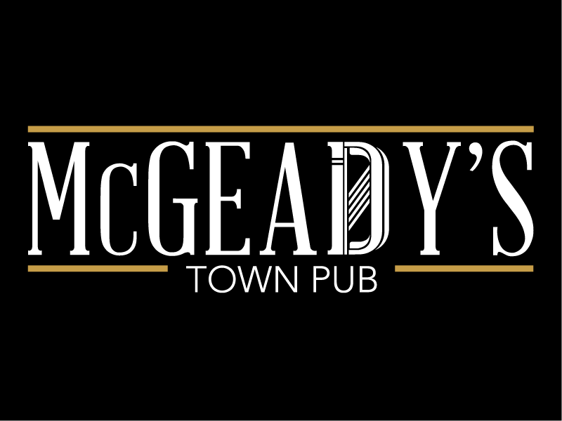 Mcgeady's Town Pub typography branding design logo