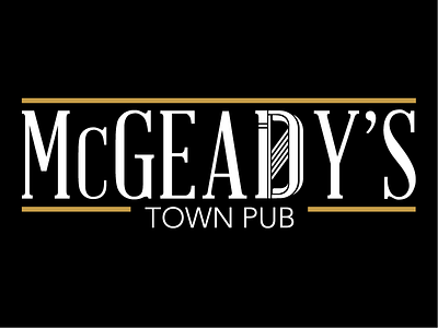 Mcgeady's Town Pub branding design logo typography