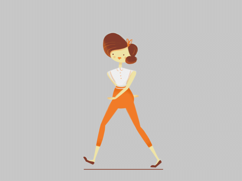 Walk Cycle For Dolly 2d animation funny motiongraphics som walk walkcycle woman