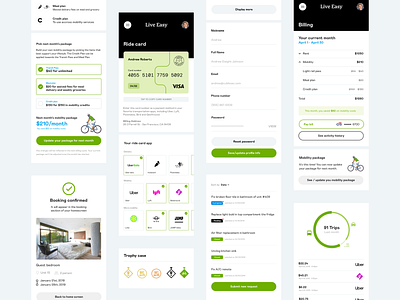 Resident app components app app design application brand home house product real estate ui