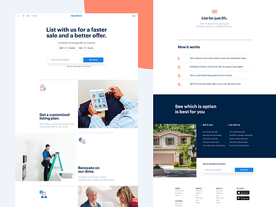 Extra light layout brand conversion design home landing layout product real estate ui web