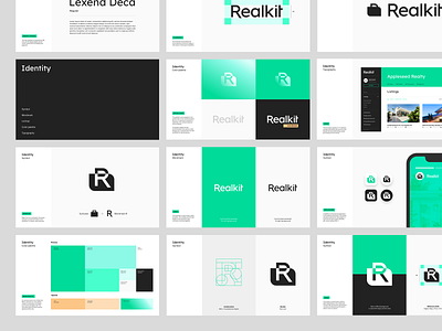 Realkit guidelines brand branding identity logo logotype realestate styleguide whitespace