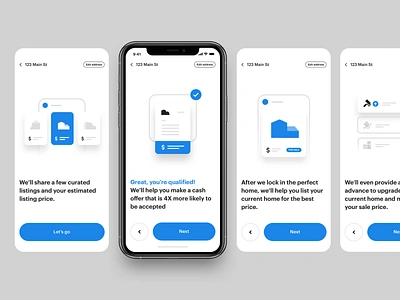 Product onboarding app flow form home house illustration onboarding product questions real estate ui