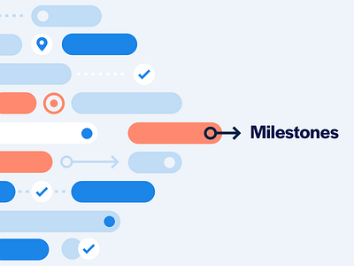 Milestones brand cover editorial goals illustration product project management timeline