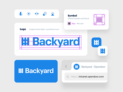 Backyard identity brand branding grid identity logo symbol ui