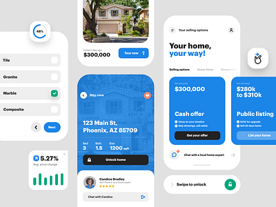UI bits app button components patterns product radius real estate