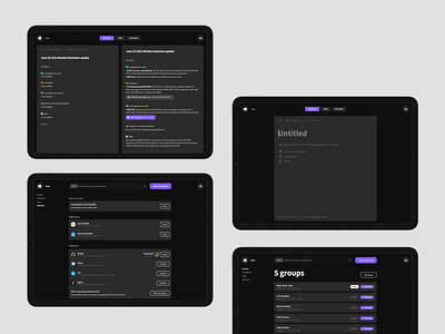 Prototype screens app layout product ui web