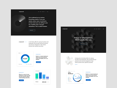 Abstract hero concepts 3d fintech hero landing page layout shapes ui web web design