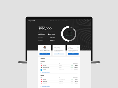 Compound dashboard layouts dashboard finance fintech layout product sidebar ui web web app