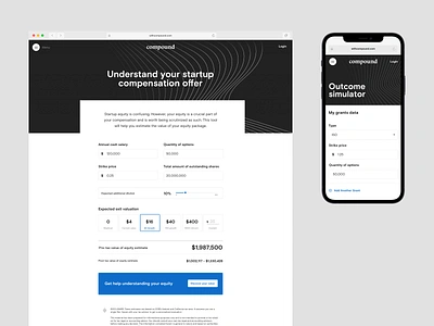 Web calculators calculator finance layout marketing page pages seo tool ui web