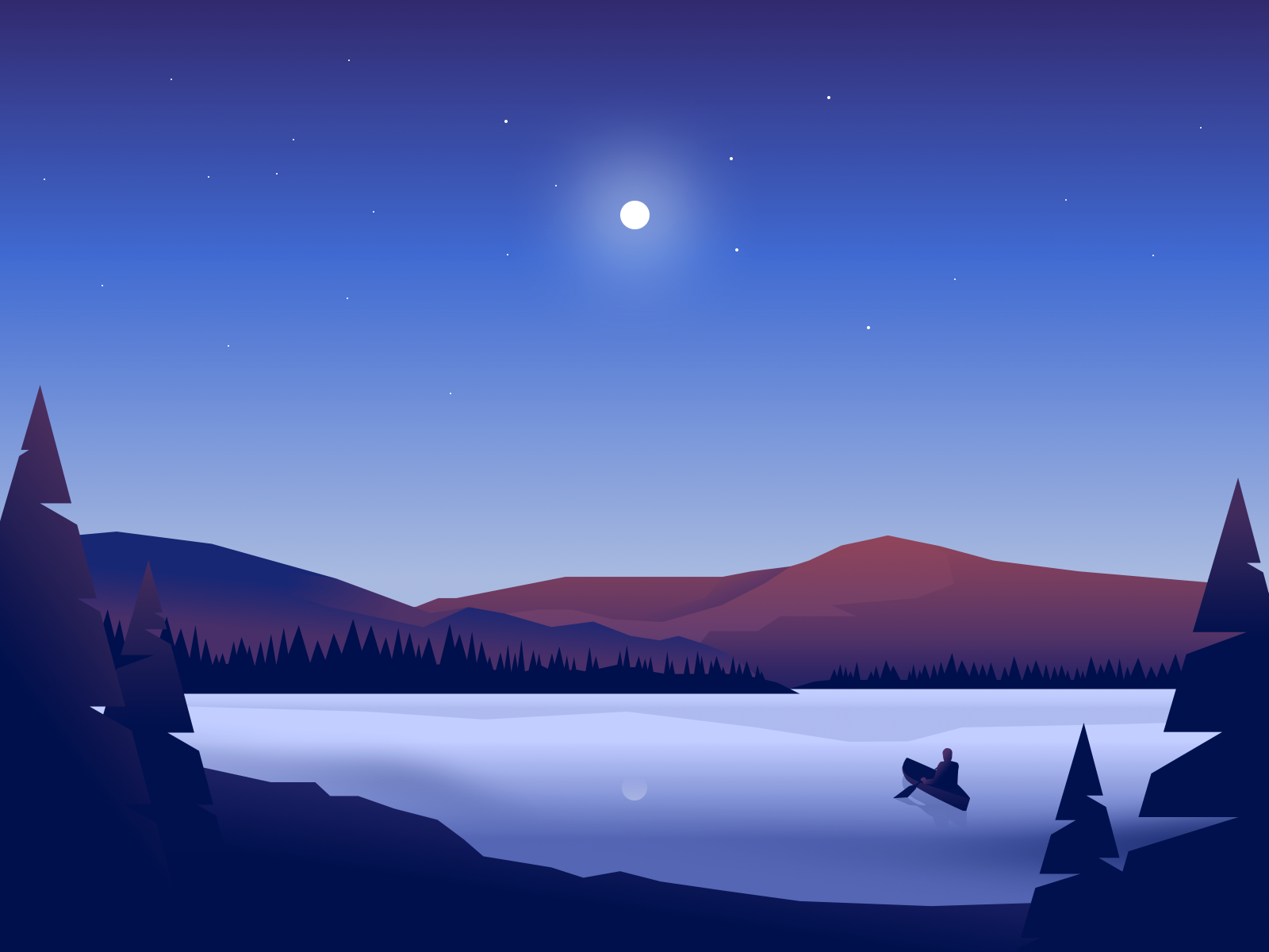 Lake by Nicolas Solerieu on Dribbble