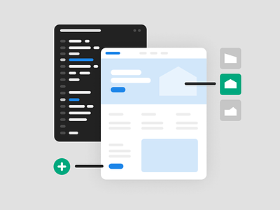Small, smart changes code guidelines icon illustration landing pages spot system test web