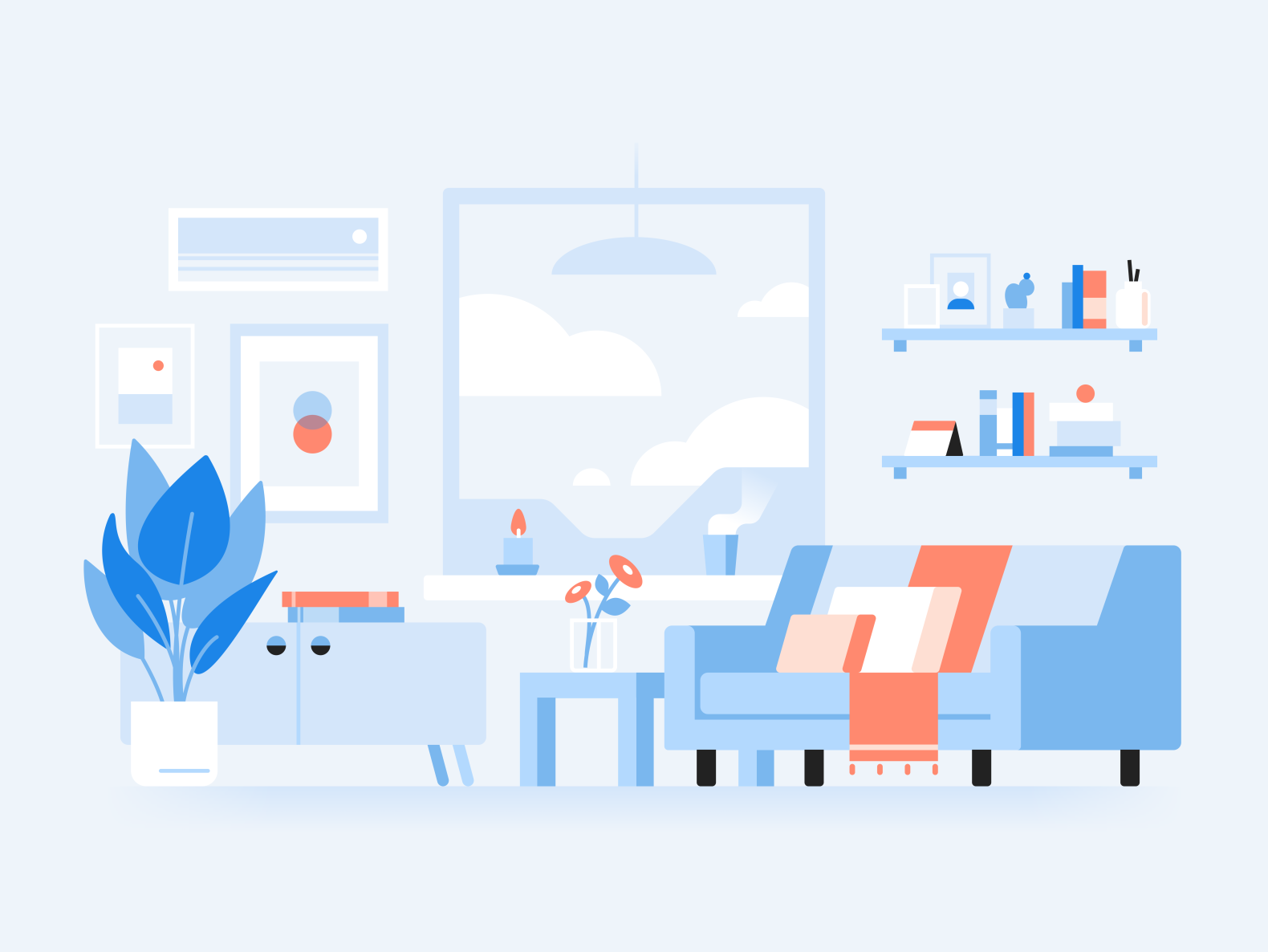 Living room by Nicolas Solerieu on Dribbble