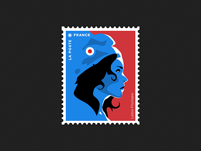 Marianne timbre face fr france illustration mail postal stamp symbol vector