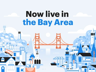 Bay area launch bay berkeley brand bridge golden gate homes houses illustration landscape real estate san francisco