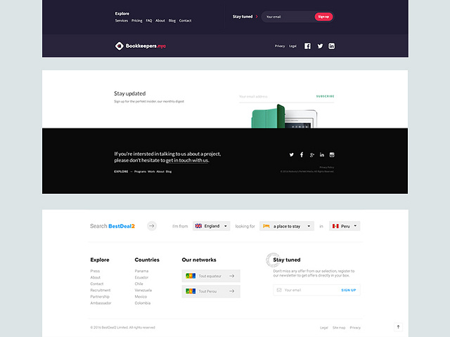 Browse thousands of Footer images for design inspiration | Dribbble