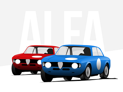 Alfa alfa romeo cars gtv illustration sketch