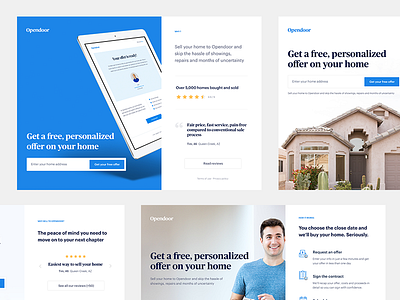 Split layout landing page