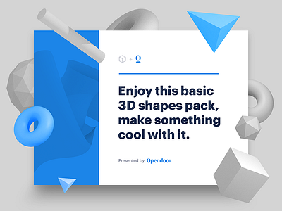 3D shapes pack 3d blender cube download free freebie package sphere triangle