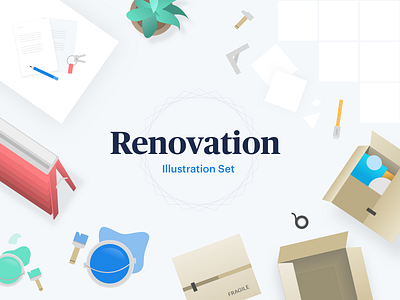 Renovation illustration set