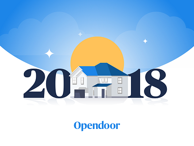 2018 2018 happy new year illustration opendoor