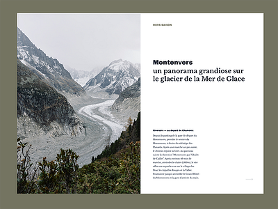 Hiking mag publication glacier hiking layout magazine mountain photography print