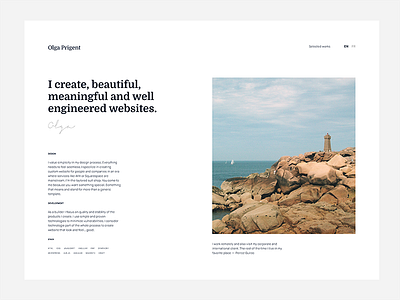 About page elegant frontend page personal portfolio simple