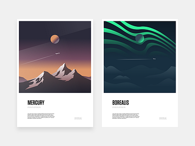 Minimal space posters colors illustration minimal planet poster scifi spaceship