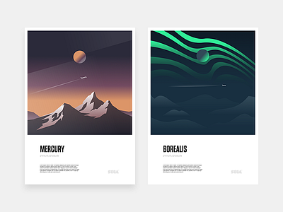 Minimal space posters