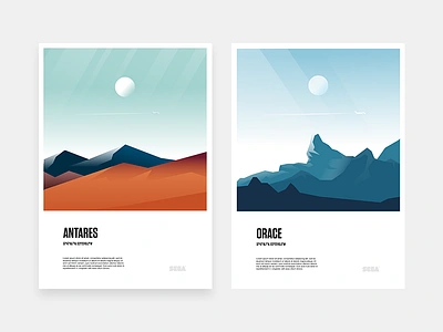 Space Poster Vol3 minimal poster sega space spaceship travel