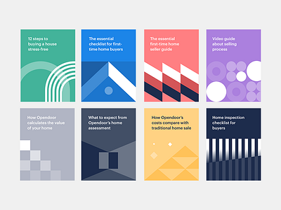 Guide covers abstract content editorial geometric guides hub