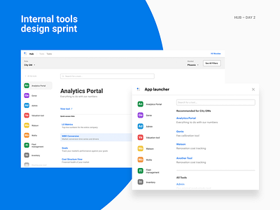 Design sprint – Day 2 brand design enterprise internal landing layout opendoor product simple software tools ui